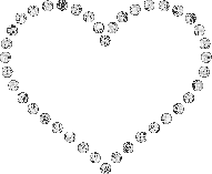 Gif animé coeur perles argenté
